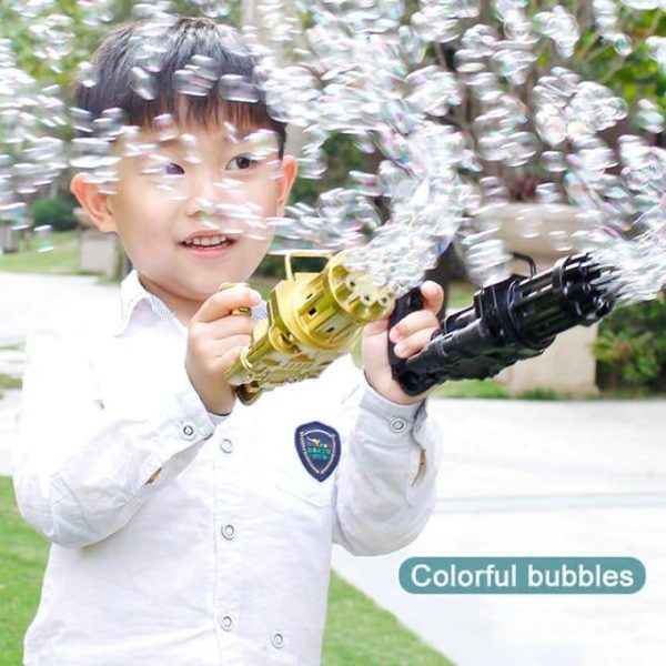 Kids Gatling Bubble Gun Toys Summer Automatic Soap Water Gatling Bubble Machine Children Indoor Outdoor Toy Blower Bubble