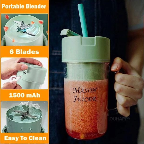 Portable Mini Juicer Blender With Straw Cup